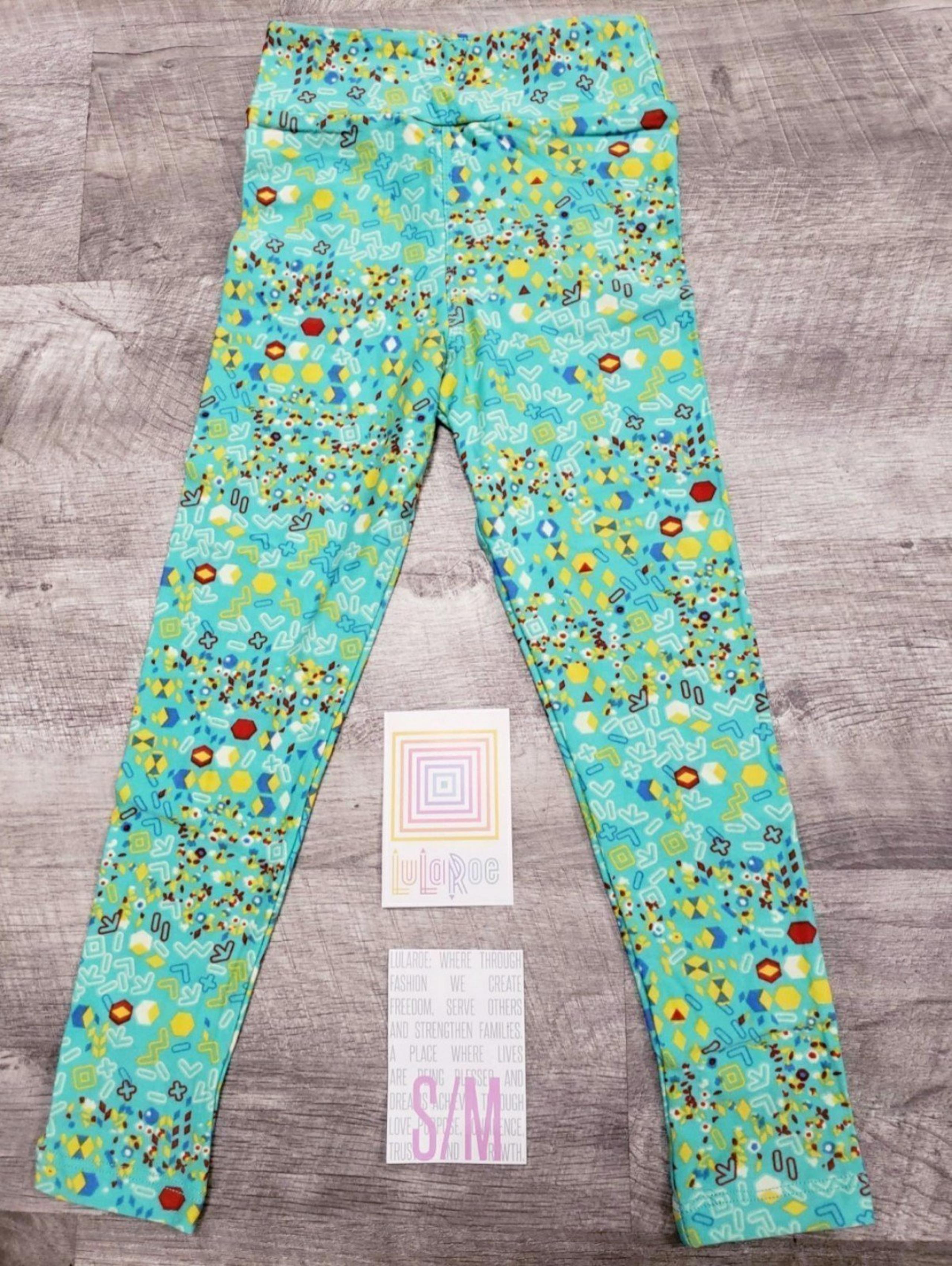NWT LuLaRoe Kids S/M (2-8) Colorful Girls Leggings