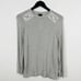Cosabella Grey and White Striped Long Sleeve Pajama Top Size Small