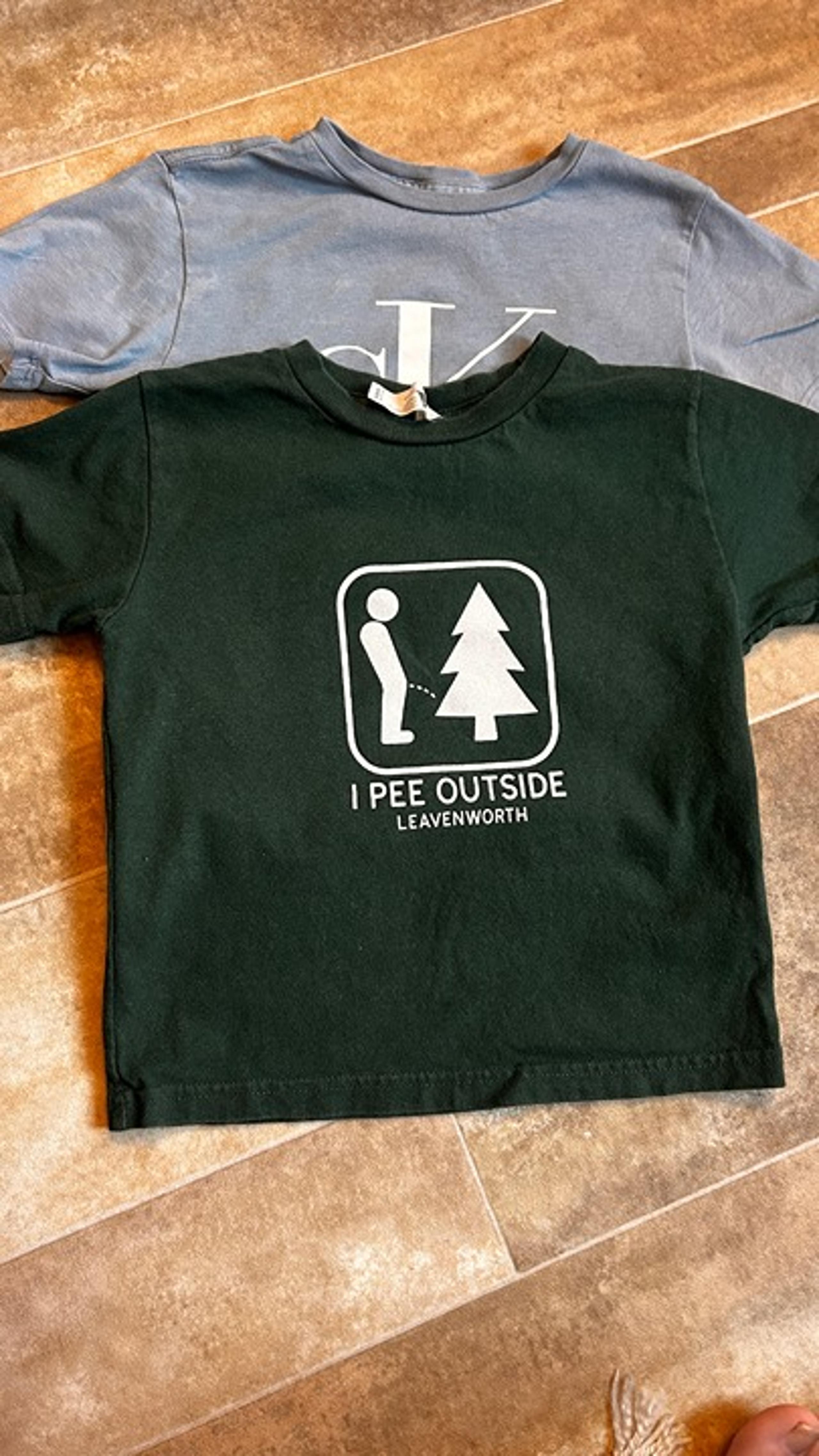 Toddler Boys T Shirts Calvin Klein and Leavenworth I Pee Outside Shirt 4
