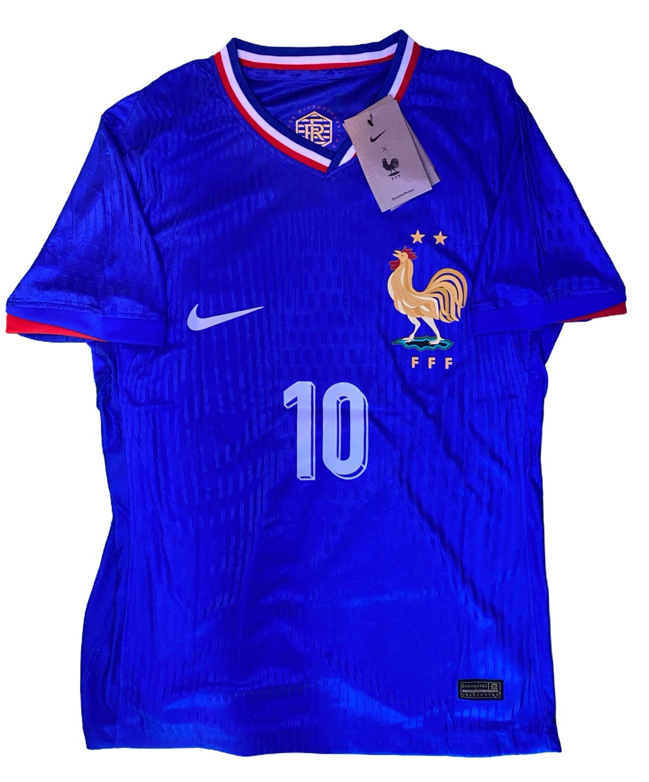 France Kylian Mbappé #10 Nike FFF Home Jersey men’s Medium Blue Vapor New Tags