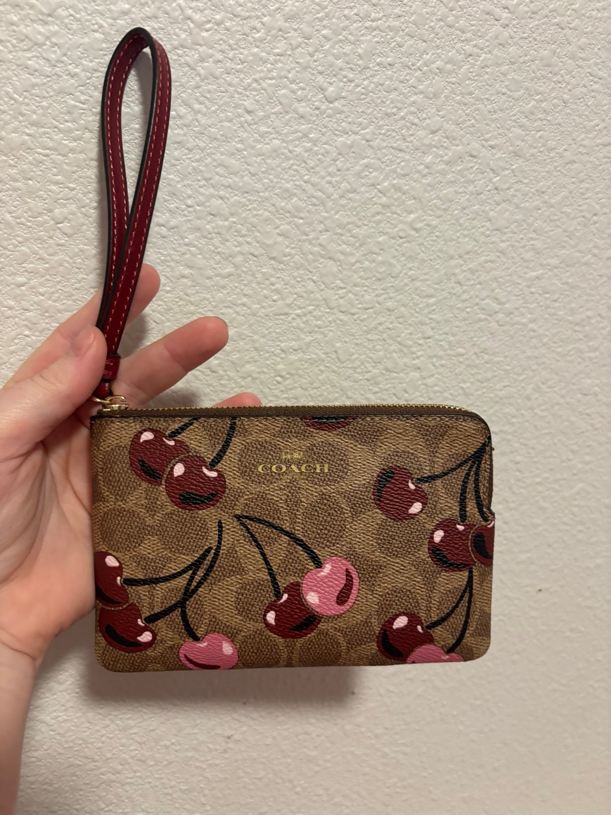 Coach Cherry wristlet