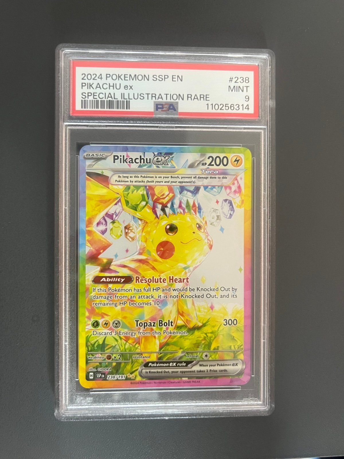 PSA 9 Surging Sparks Pikachu SIR