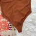 NEW Good American Brown Smock Textured One Piece Swimsuit Plus Size 5/6 2XL/3XL