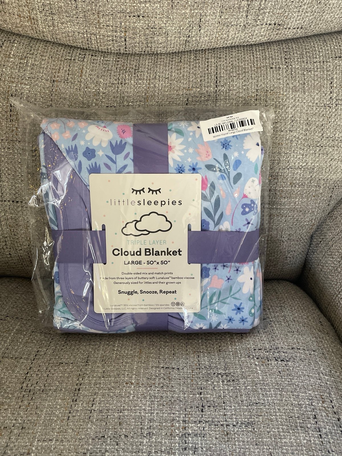 Little Sleepies Magical Meadow Large Cloud Blanket