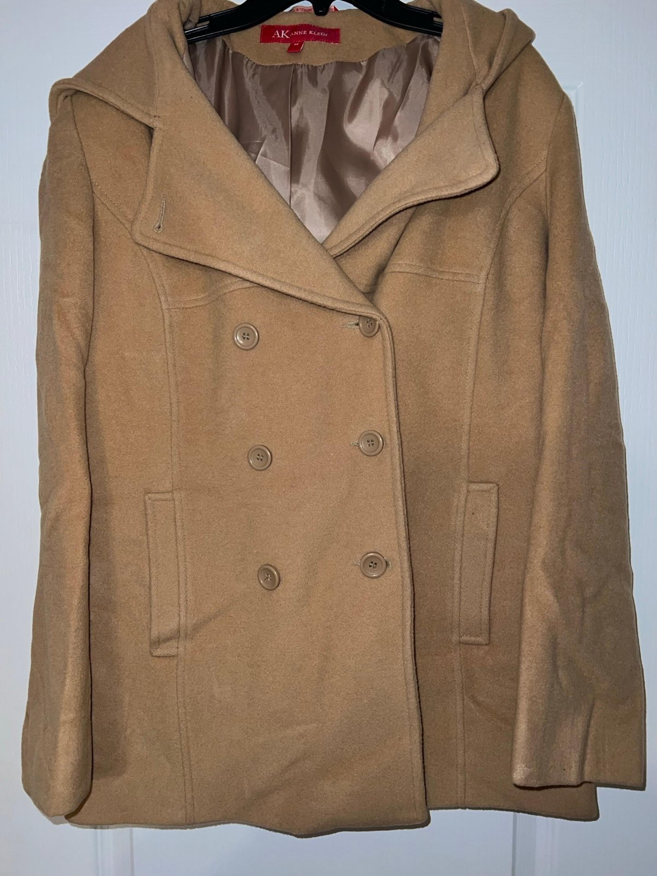 Anne klein wool Blend Double Breasted Pea Coat Women’s