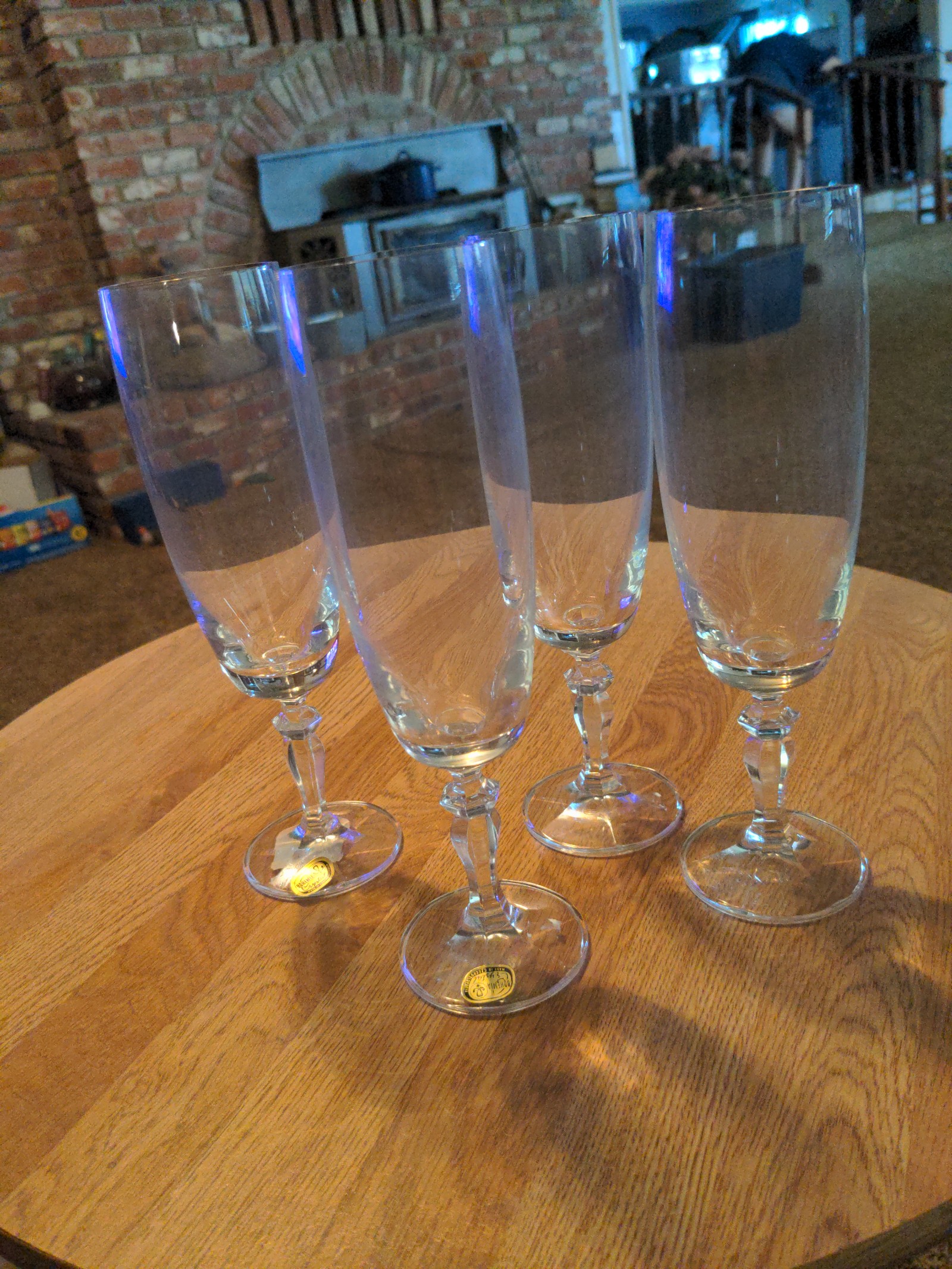 Bohemian Crystal Champagne Flutes