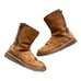 UGG Australia Womens Boots Size 6 Brown Mayfaire Low Side Zip Shearling Chestnut