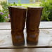 UGG Australia Womens Boots Size 6 Brown Mayfaire Low Side Zip Shearling Chestnut