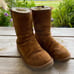 UGG Australia Womens Boots Size 6 Brown Mayfaire Low Side Zip Shearling Chestnut