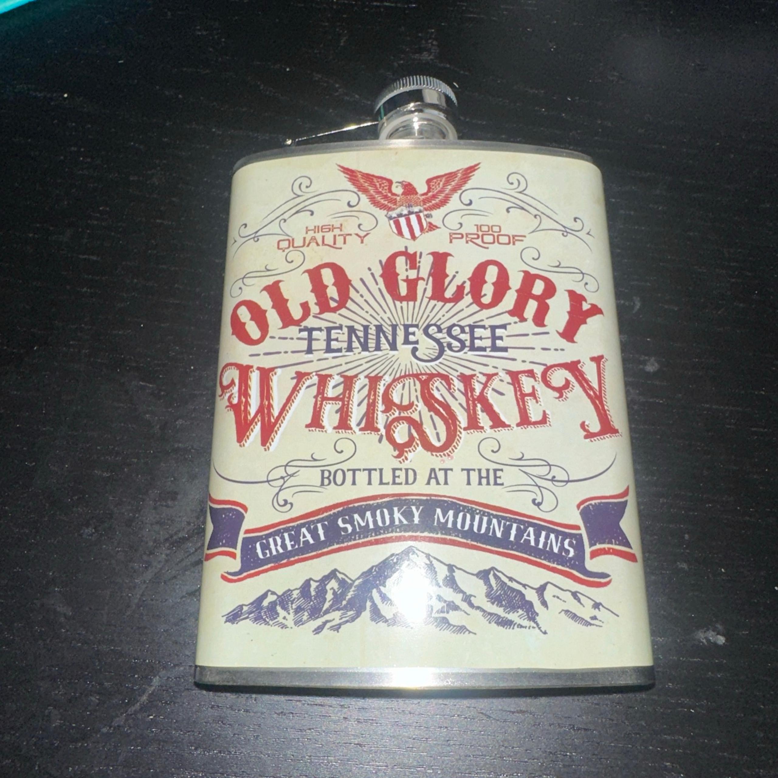 OLD GLORY 8oz. Stainless Steel Flask Old No. 7 Tennessee  Whiskey
