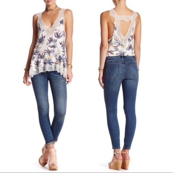 FREE PEOPLE Peyton High Rise Skinny Jean Dark NWT