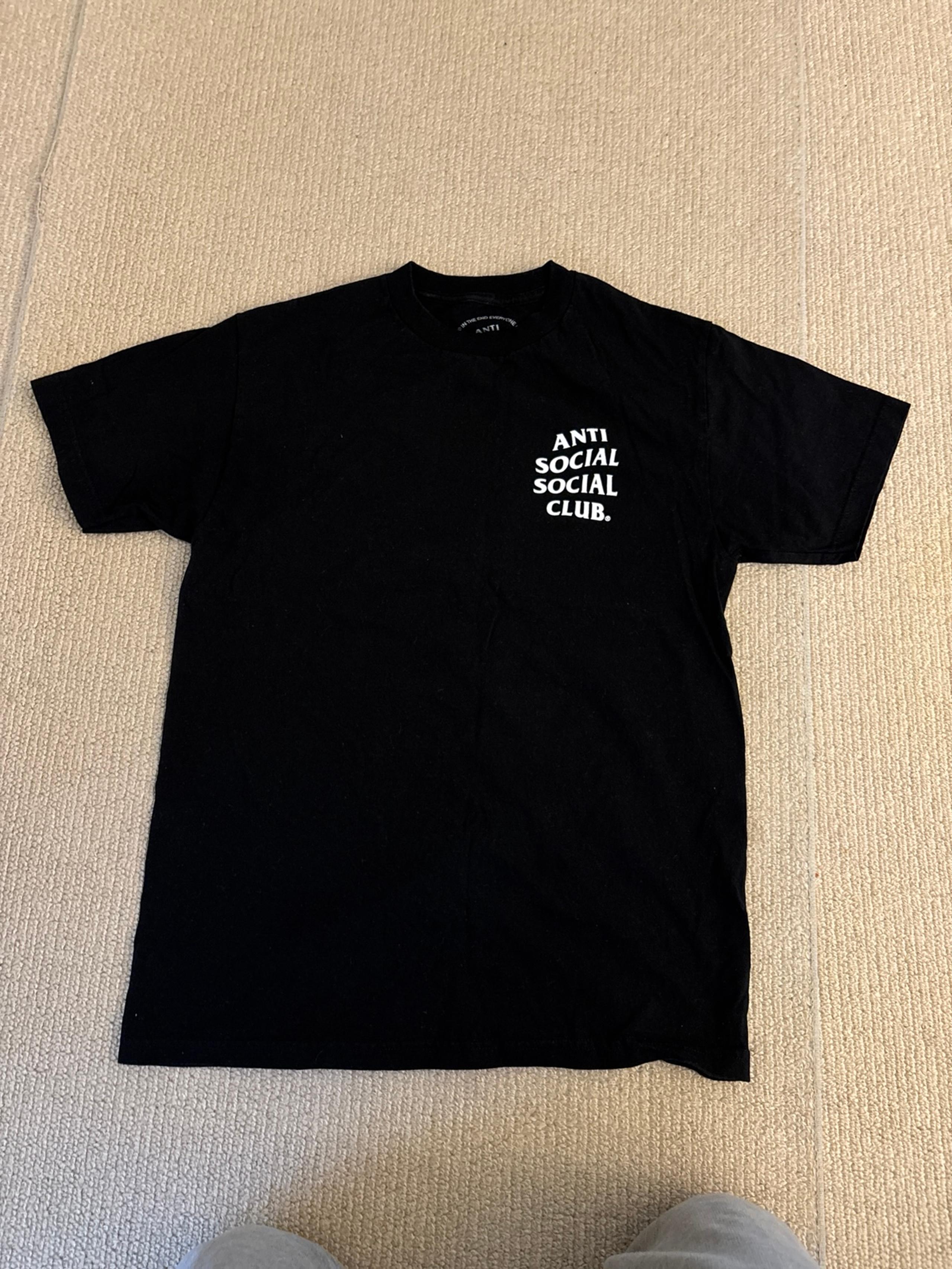 Men’s anti social social club t shirt black medium