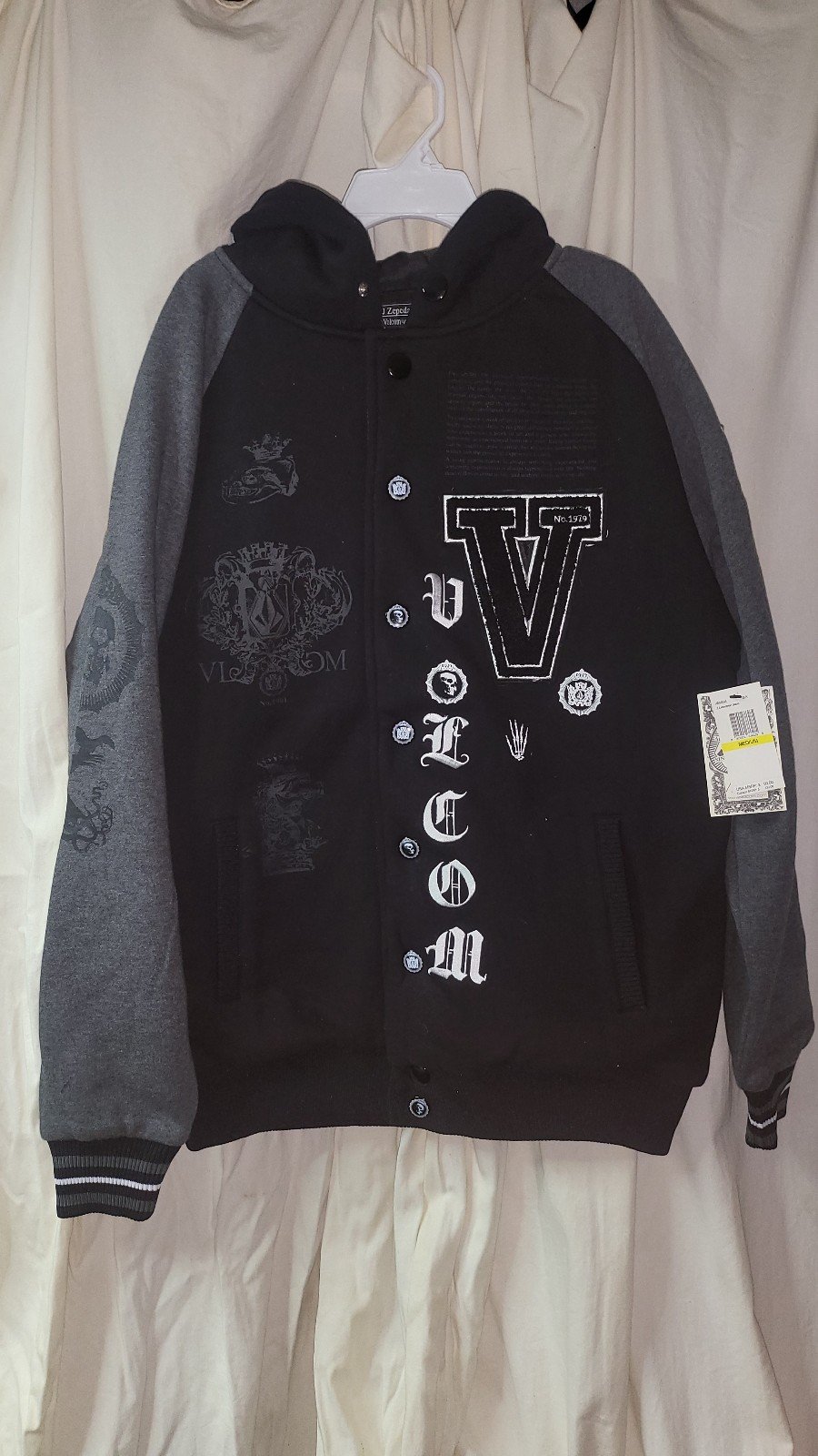 Volcom varsity jacket new never used
