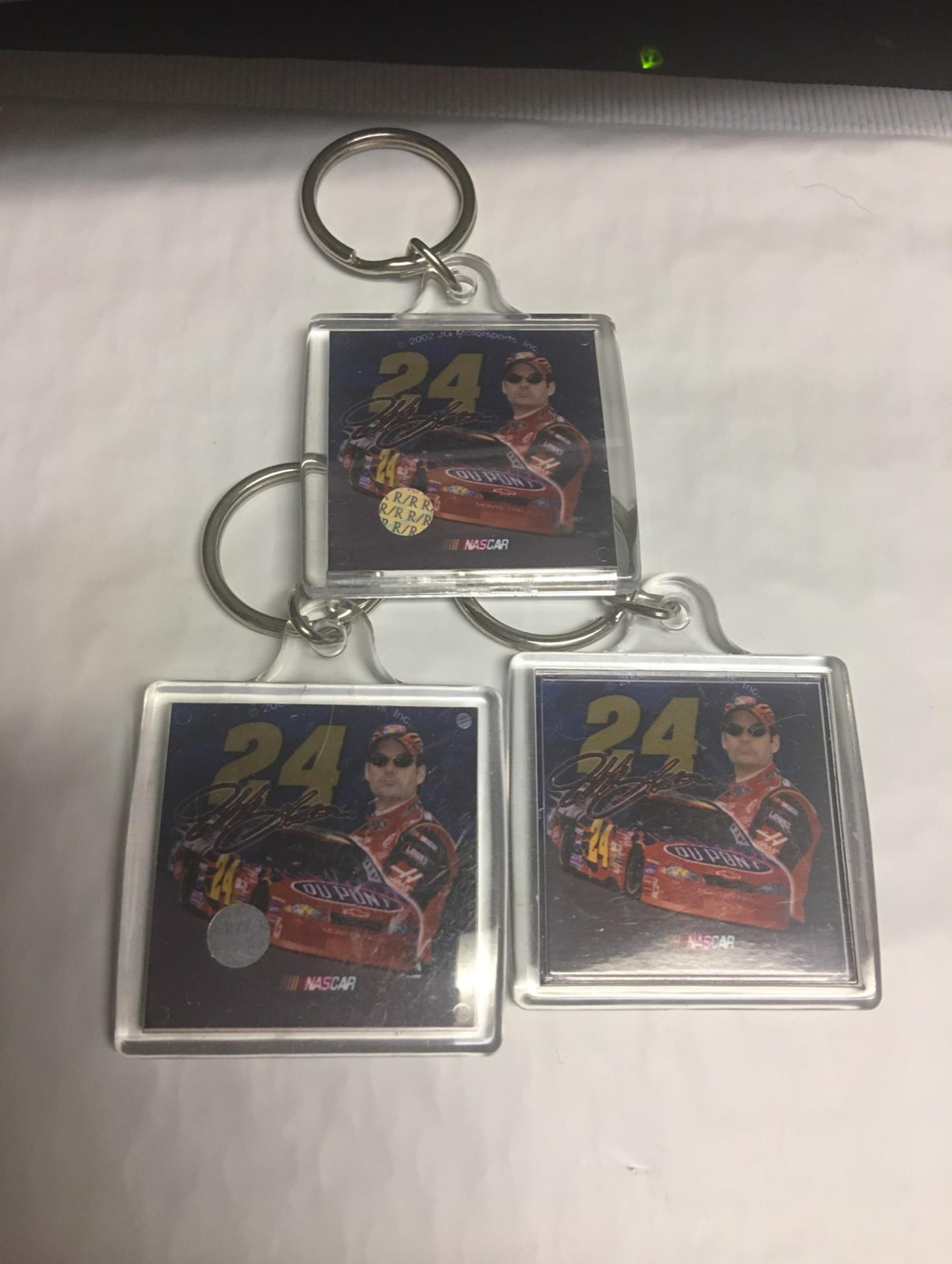 (3) Jeff Gordon Keychains