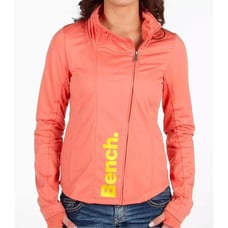 Bench coral asymmetrical full zip athletic L workout jacket