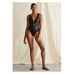 New! ONIA Michelle Wrap Croco Print One Piece Swimsuit