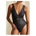 New! ONIA Michelle Wrap Croco Print One Piece Swimsuit