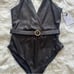 New! ONIA Michelle Wrap Croco Print One Piece Swimsuit