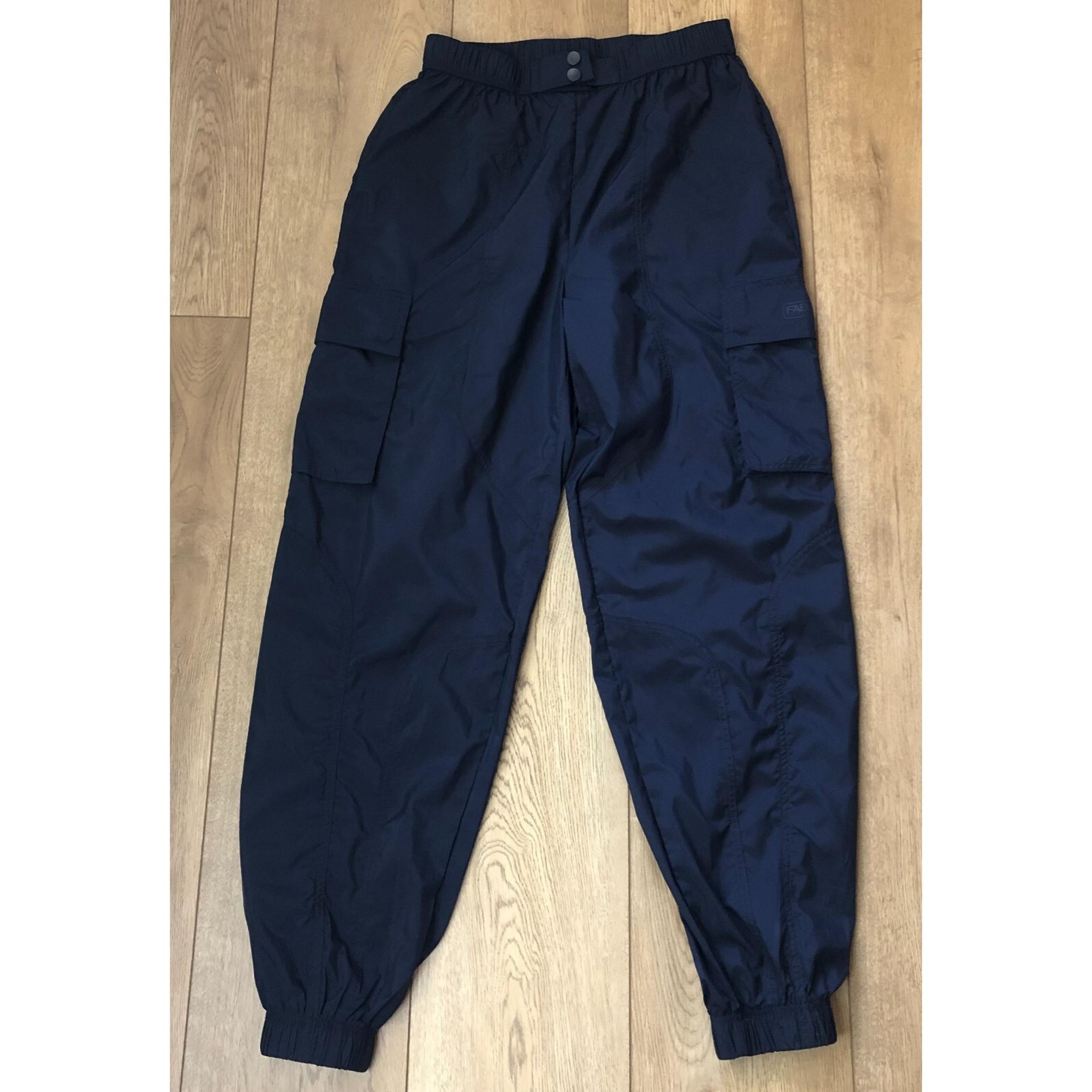 Fabletics Women's Lightweight Cargo Jogger Pants Deep Navy Shine Size Small