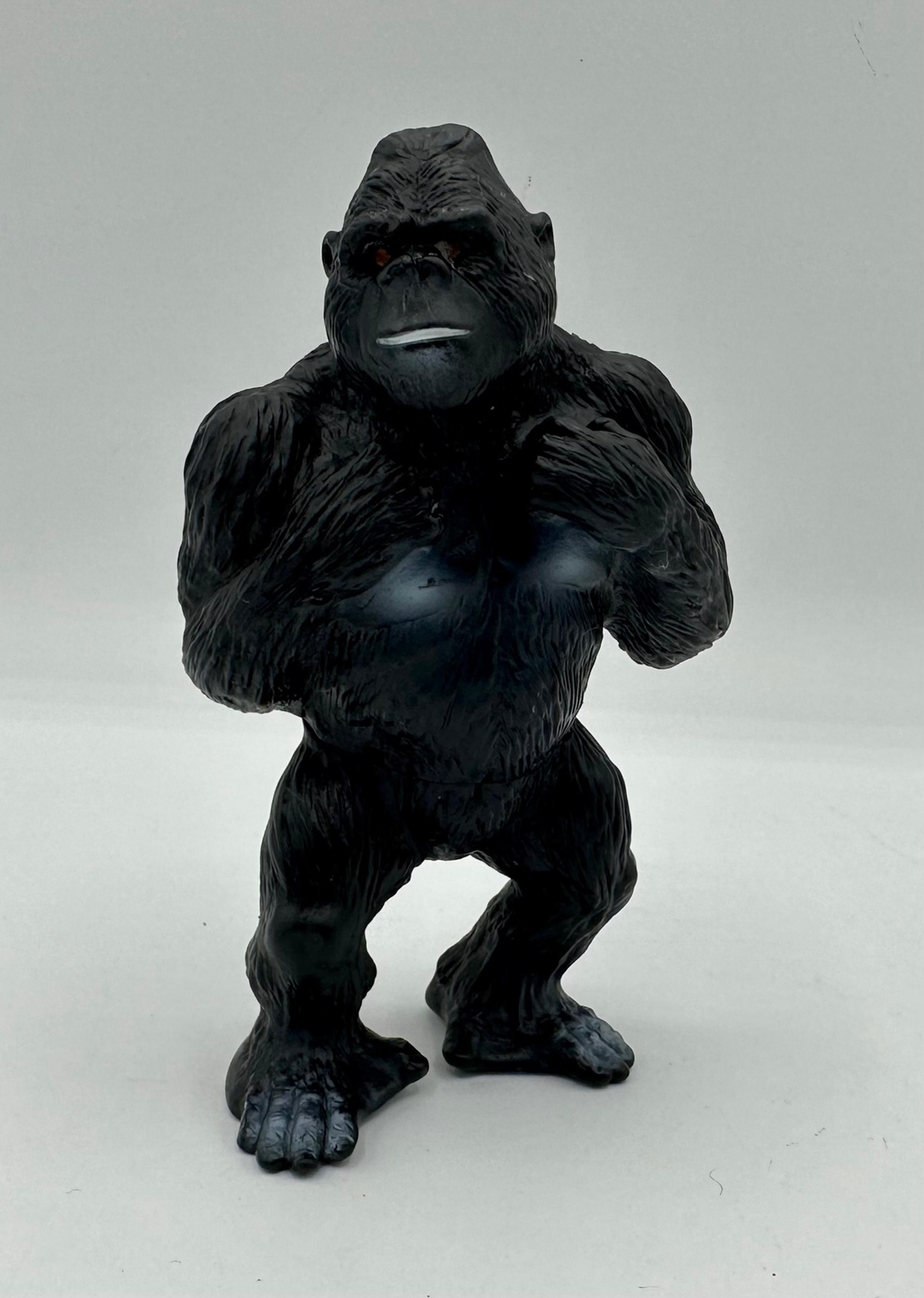 Vintage 1990 Playskool Animals Plastic Black Gorilla Toy Action Figure King Kong