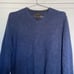 Jos A Bank Reserve Men's 100% Cashmere V-Neck Sweater Blue • Large