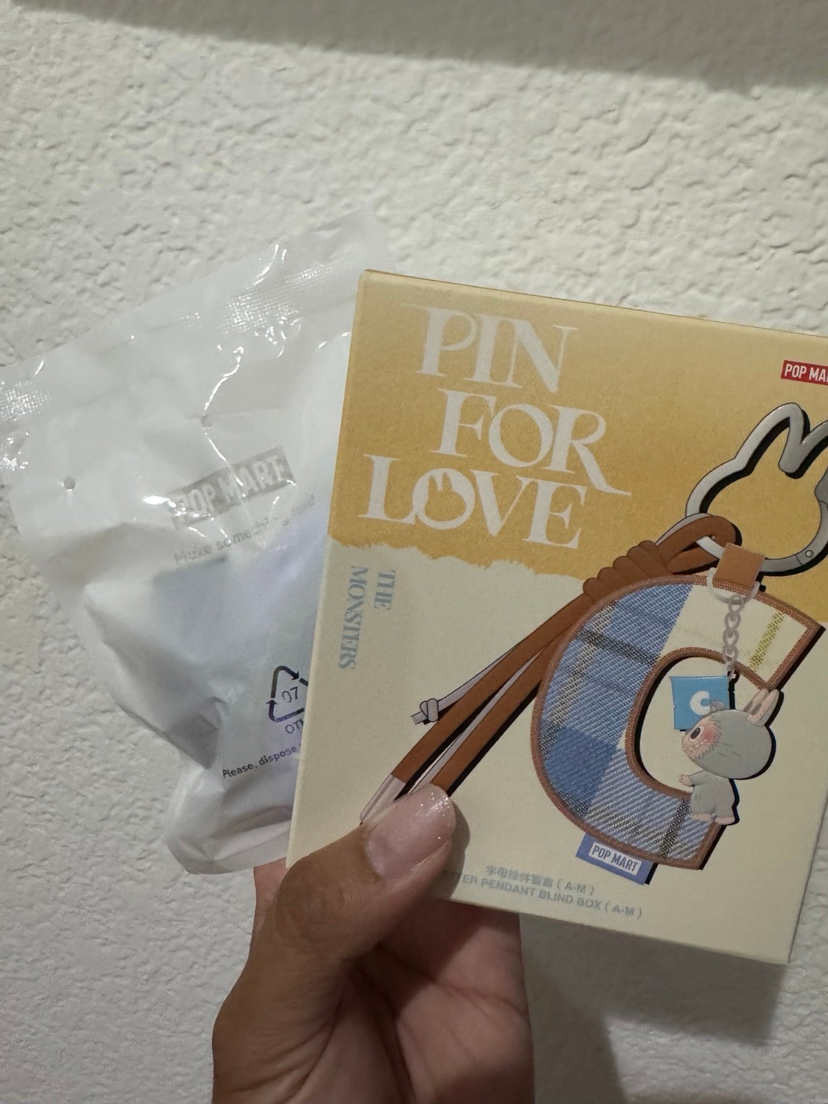 Labubu pin for love letter pendant