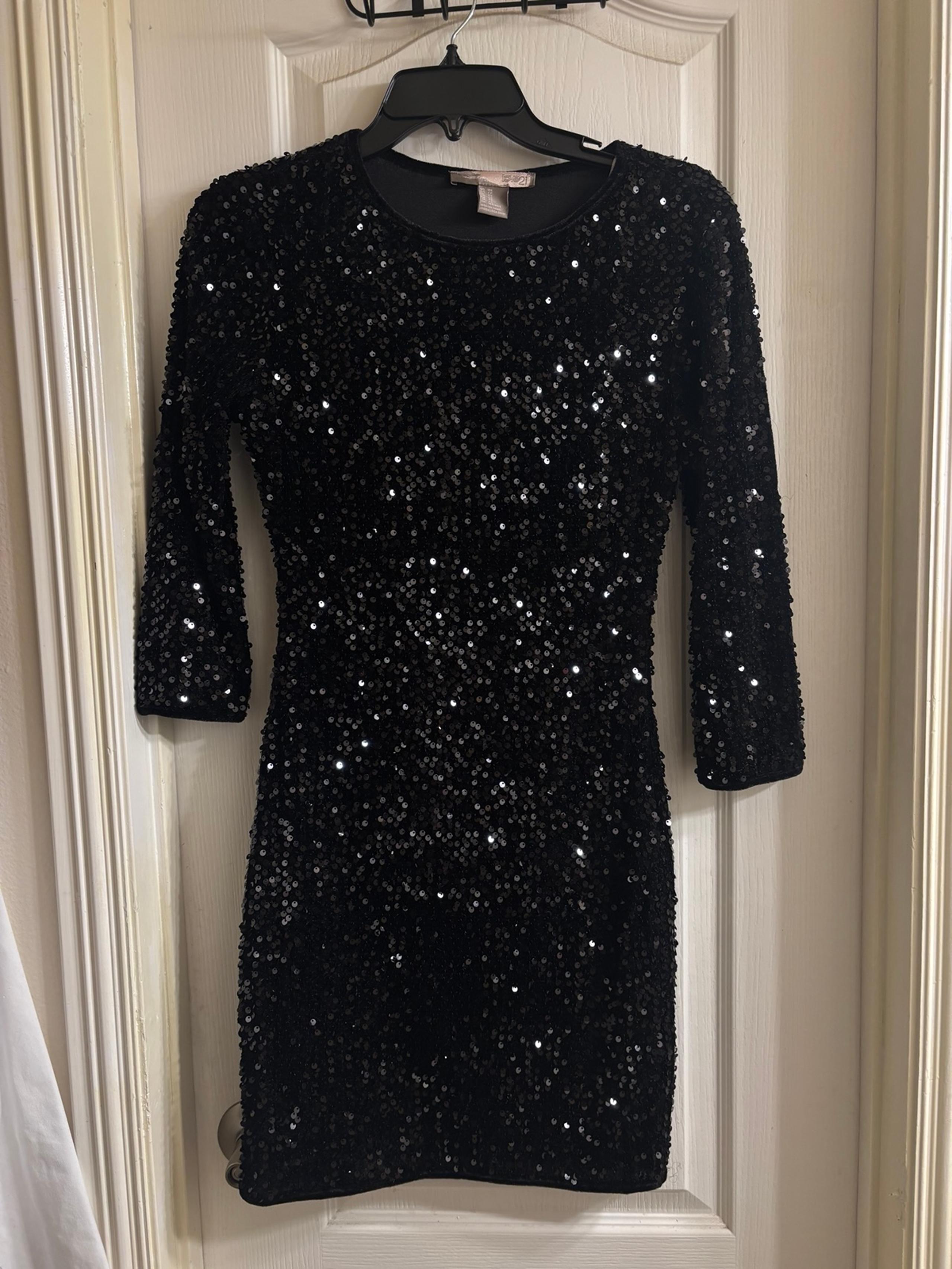 Forever21 Sequin Black Dress Women’s Size XS US
