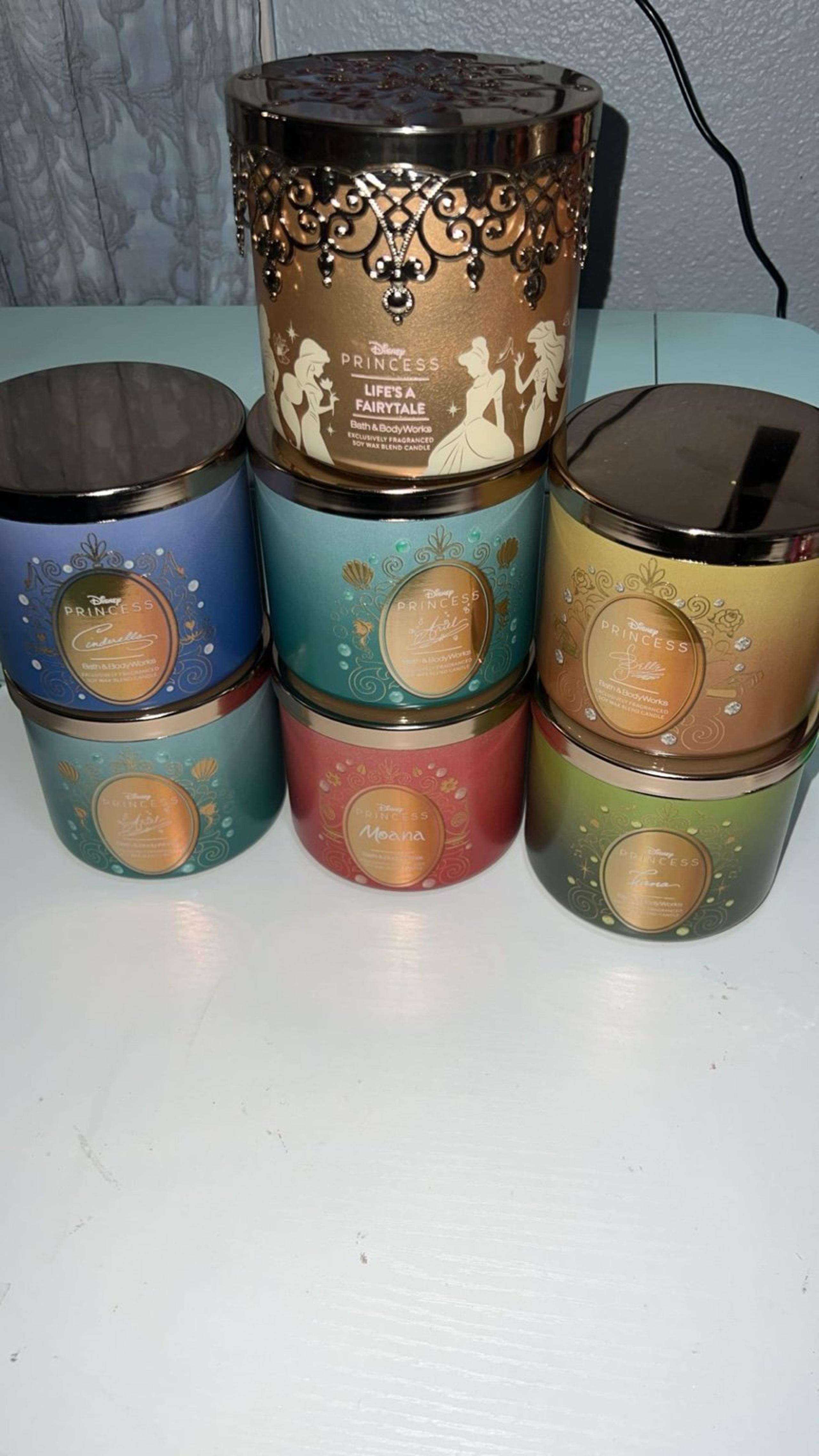 Bath and Body Works Disney Princess Complete Candle Set, w/ life’s a fairytale