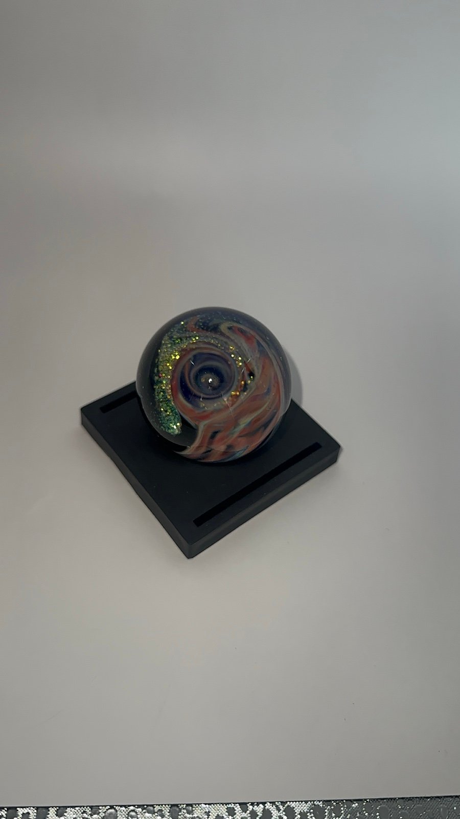 Glass blown galaxy marble