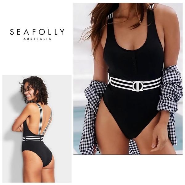 New. Seafolly belted one piece. US Size 8. Retails 149