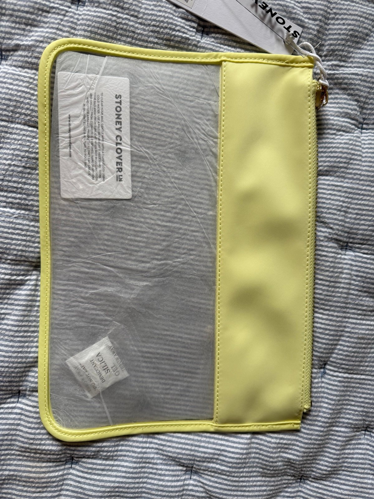 Stoney Clover Lane clear pouch Banana