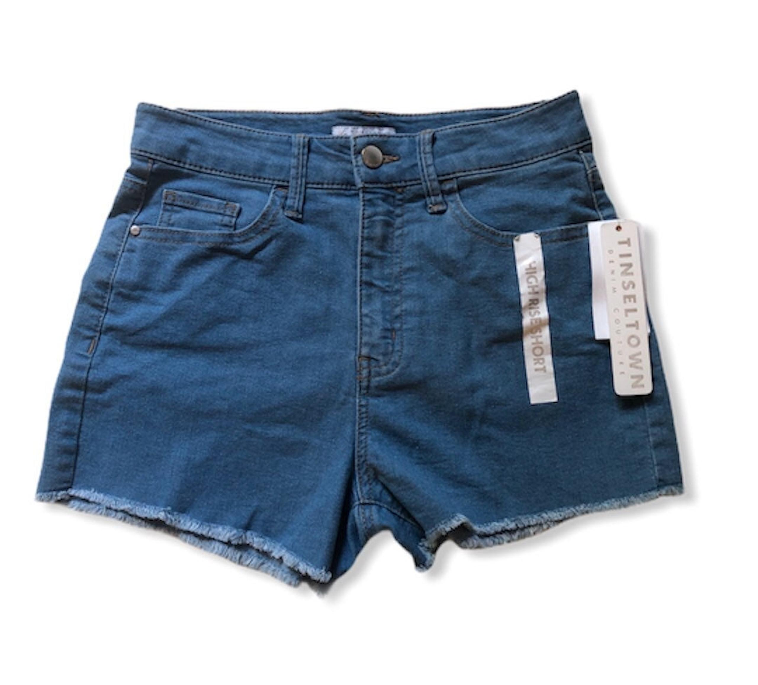 Tinseltown Denim Couture High Rise Short