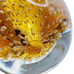 Amber Gold Hand Blown Glass Controlled Bubble Vintage Paperweight