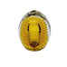 Amber Gold Hand Blown Glass Controlled Bubble Vintage Paperweight