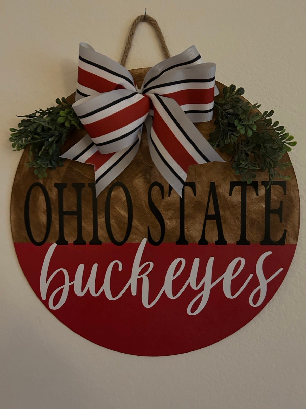 ohio state buckeyes door hanger