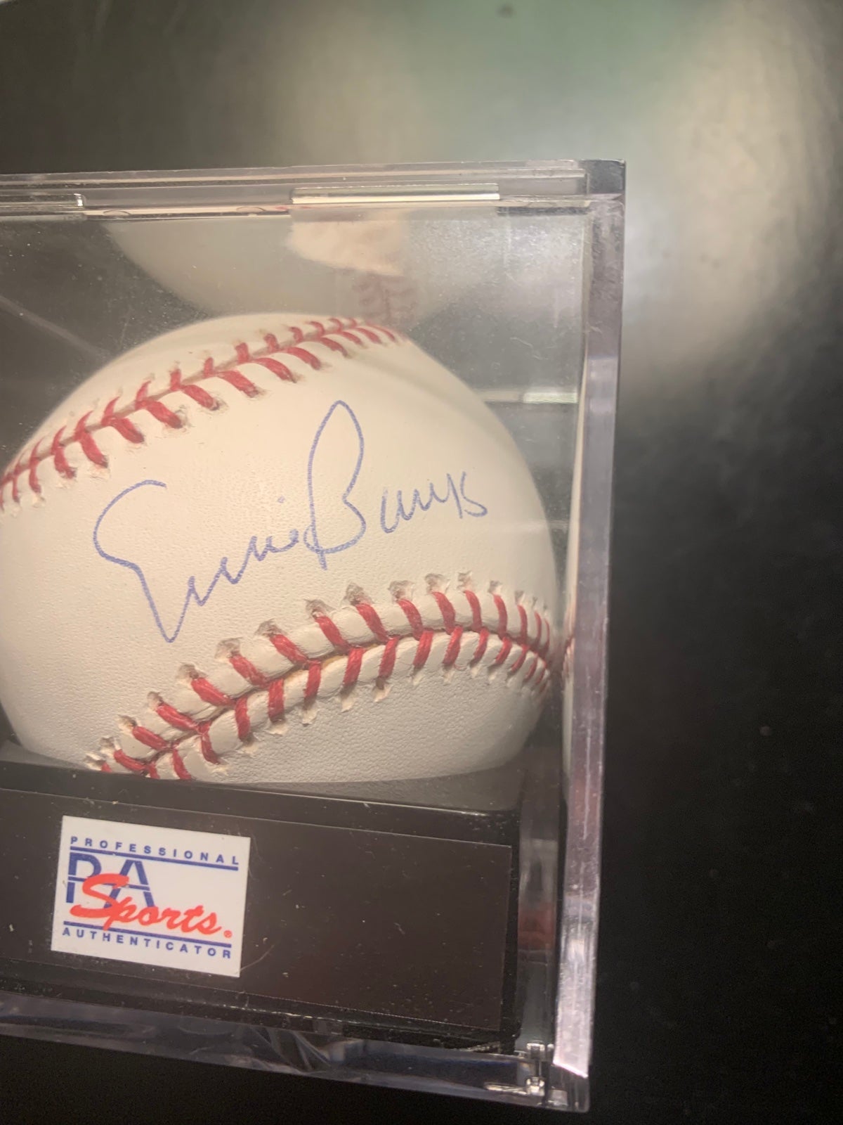 Ernie Banks signed baseball