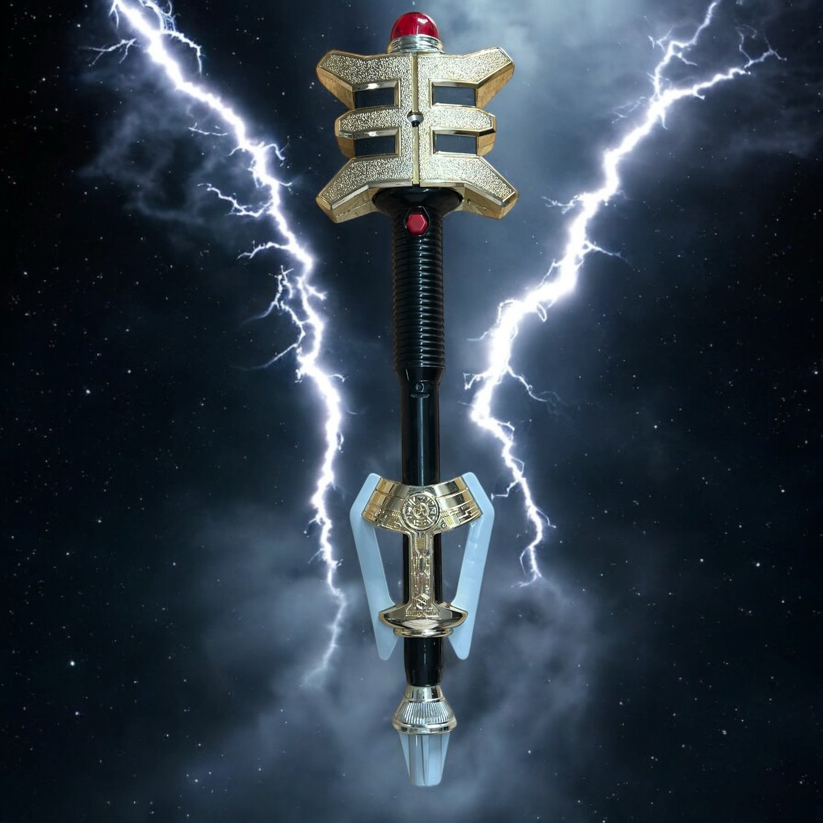 Mighty Morphin Power Rangers Zeo Golden Power Staff Lights & Sounds Bandai 1996.