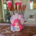 Ariel makeup brush holder