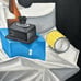 Vintage Original Still Life Acrylic Painting on Canvas Wine Bottle Camera Signed