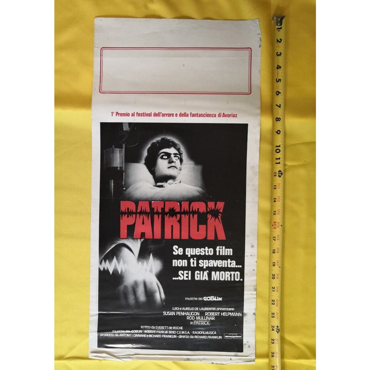1978 PATRICK Susan Penhaligon Horror Barry Locandina Italian Movie Poster F16-3