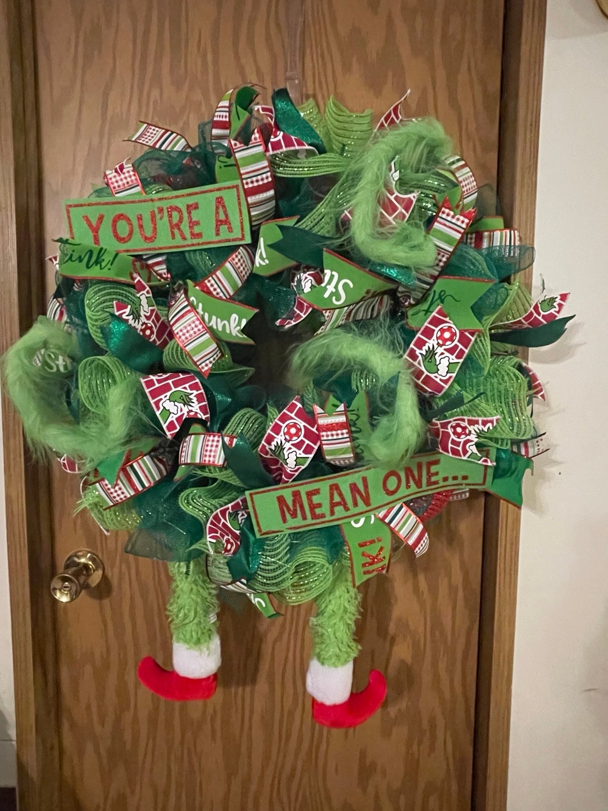 Christmas Grinch Wreath