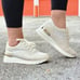 Sports Women's Lace-up Beige Sneakers