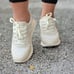 Sports Women's Lace-up Beige Sneakers