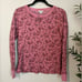 Sundance Women's Sz Small floral berry pink snap front, long sleeve thermal top