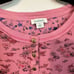 Sundance Women's Sz Small floral berry pink snap front, long sleeve thermal top
