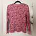 Sundance Women's Sz Small floral berry pink snap front, long sleeve thermal top