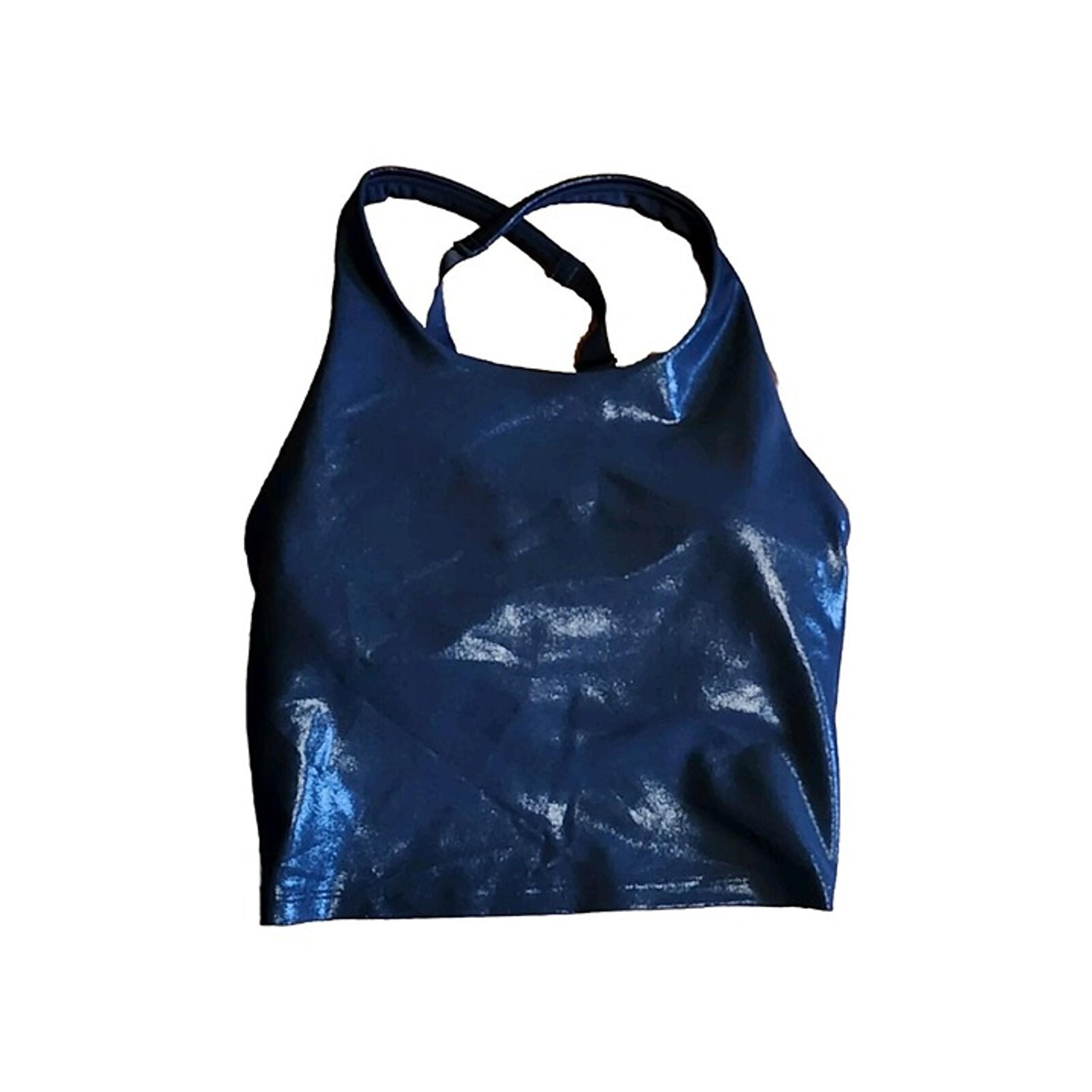 Active Black Shiny Powersoft Light Support Go Dry Sports Bra Womens XS - Old Navy