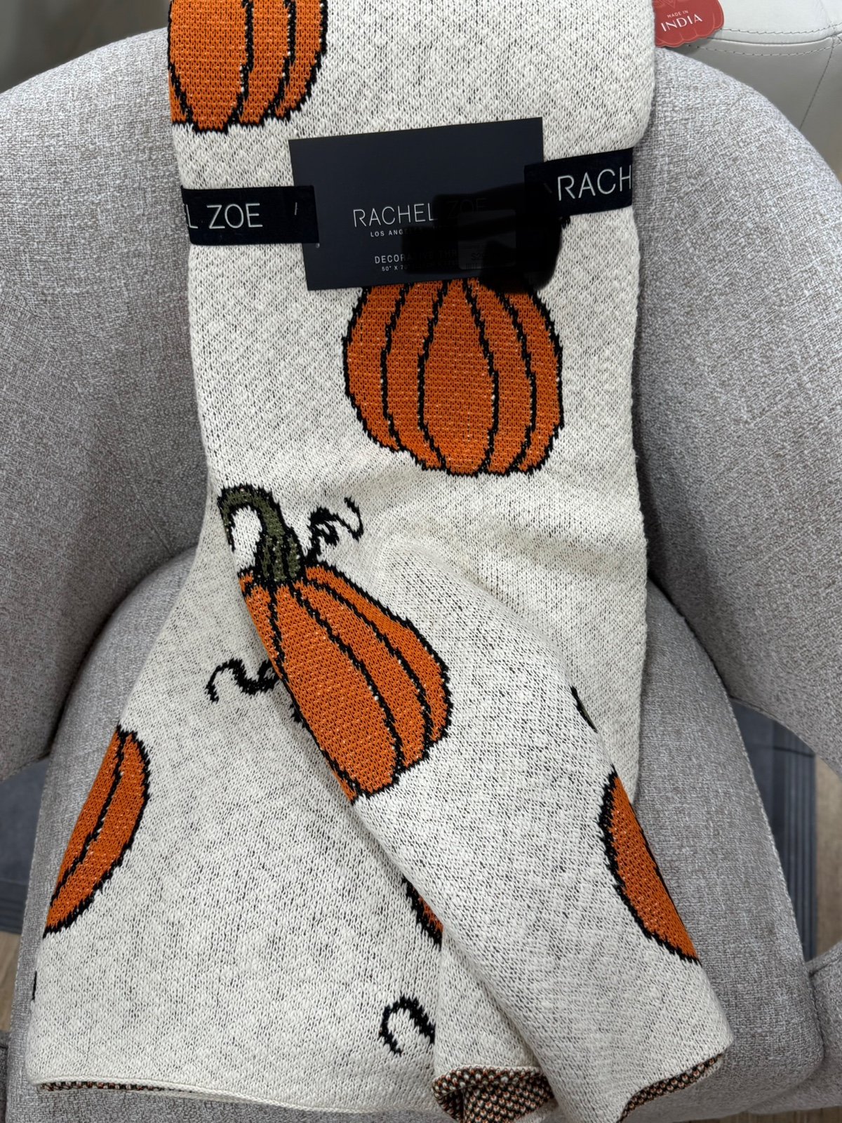 Rachel Zoe pumpkin blanket