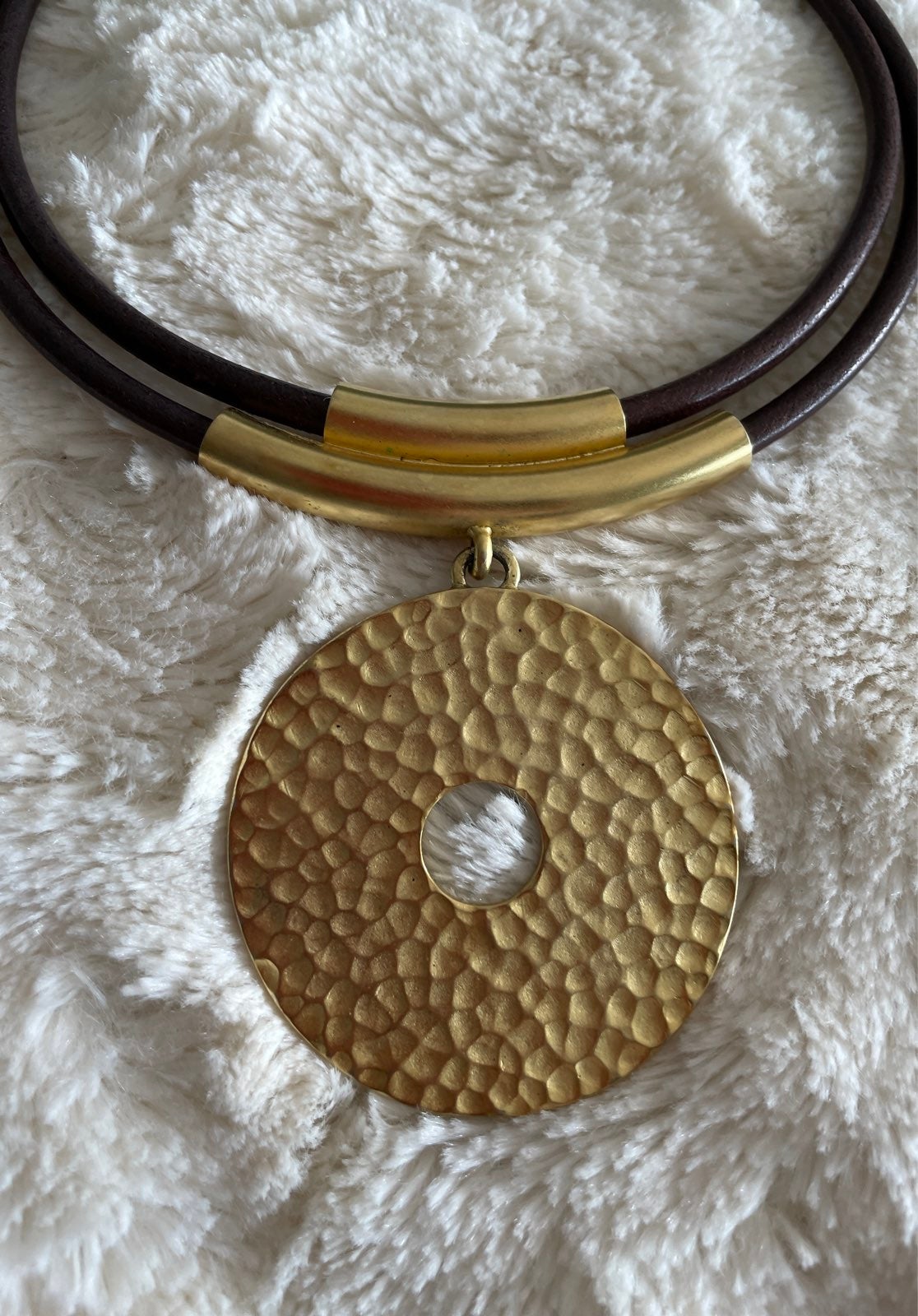 Necklace Ben Amun Rare Piece/leather cord