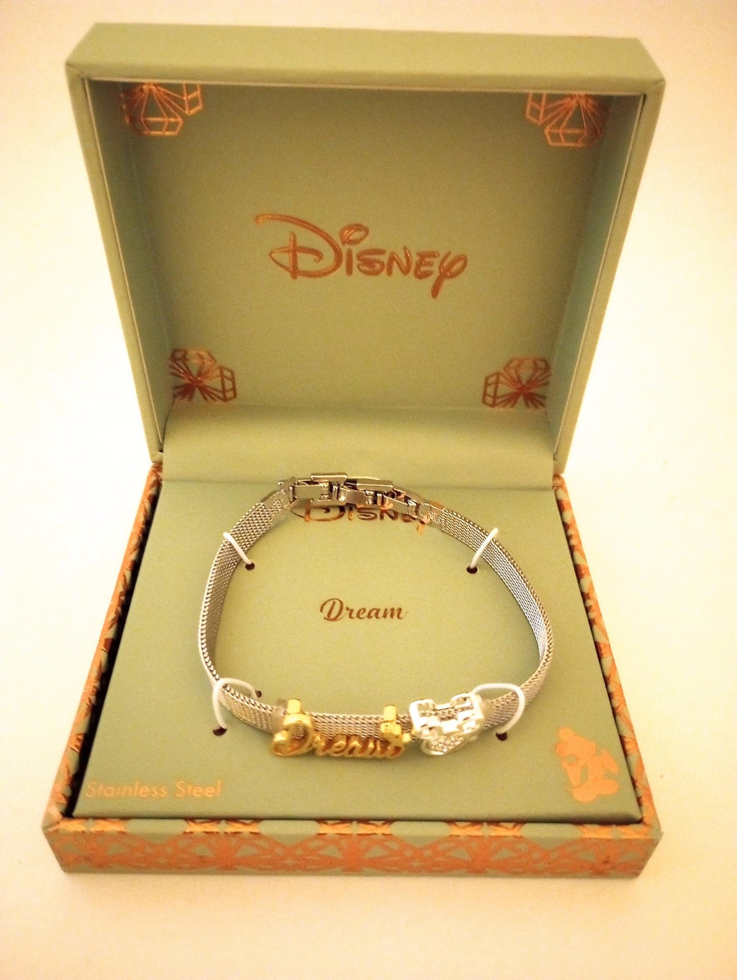 Disney dream charm bracelet mickey stainless steel